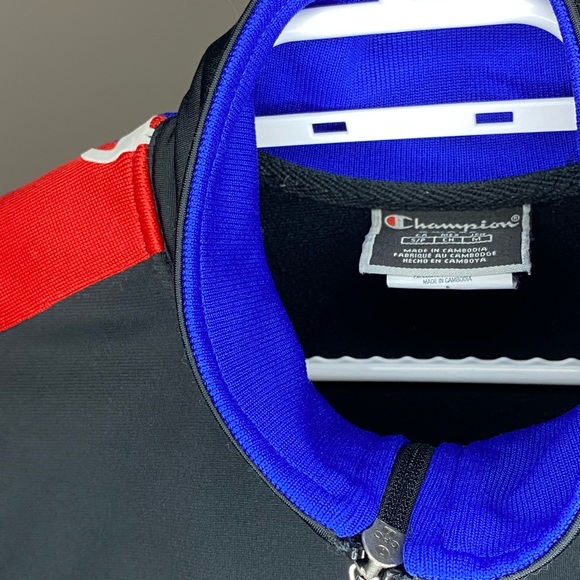 Champion Mens Tricot Champion Taping Track Jacket, Adult, Black - Picture 3 of 3